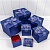 Коробка подарочная куб  18х18х16см Блеск синий OMG 7308019/10048