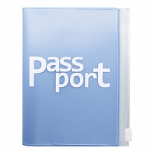 Обложка для паспорта с карманом светло-голубая ДПС 2909-124