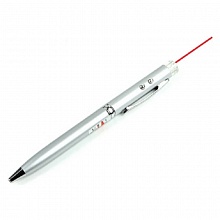 Указка - ручка шариковая с лазером 15мВт ассорти корпус с фонариком 