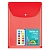 Папка-конверт с кнопкой А4 красный с расширением ДПС, 2920-102
