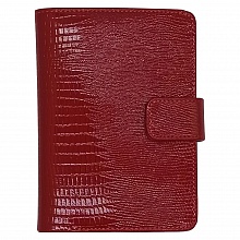 Бумажник водителя кожа крокодил мелкий цвет красный Grand 02-033-3151