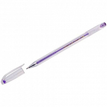 Ручка гелевая CROWN Metallic фиолетовый 0,7мм HJR-500GSM