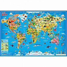 Карта Мира. Мой мир 101х69см ламинированная ГЕОДОМ 4607177453507