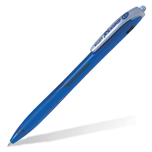 Ручка шариковая автоматическая 0,5мм синий стержень масляная основа PILOT Rex Grip BPRG-10R-EF
