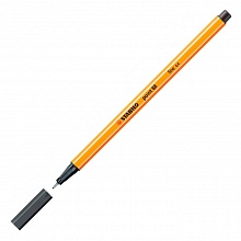 Ручка капиллярная 0,4мм темно-серая холодная STABILO POINT 88, 88/97