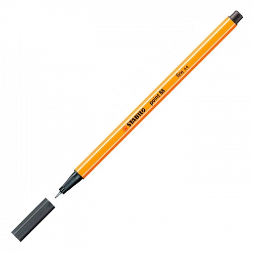 Ручка капиллярная 0,4мм темно-серая холодная STABILO POINT 88, 88/97