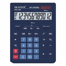 Калькулятор настольный 12 разрядов синий SKAINER SK-555BL