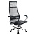 Кресло офисное МЕТТА Комплект  7 черное тканевое покрытие, спинка сетка, хром SK-1-BK