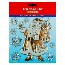 Наклейки Дед Мороз золотой Erich Krause Decor, 46716