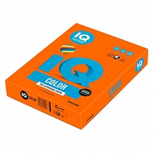 Бумага для офисной техники цветная А4  80г/м2 500л оранжевый класс А IQ Color, OR43