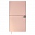 Записная книжка А6+  96л линия розовый металлик кожзам на резинке + стикеры, скрепки Escalada Феникс 57714