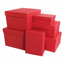 Коробка подарочная прямоугольная  21x17x11см красная Д10103П.219.3 