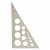 Треугольник пластиковый 30х60х90° 19см с окружностями тонированный Проф-Пресс, Л-6217