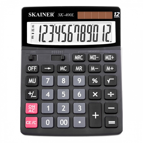 Калькулятор настольный 12 разрядов SKAINER SK-400L бухгалтерский