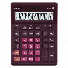 Калькулятор настольный 12 разрядов CASIO темно-красный GR-12C-WR-W-EP