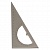 Треугольник пластиковый 30х60х90° 16см с транспортиром тонированный Проф-Пресс, Л-6211