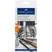 Набор угля и угольных карандашей Faber-Castell Charcoal Sketch 7 предметов, 114002
