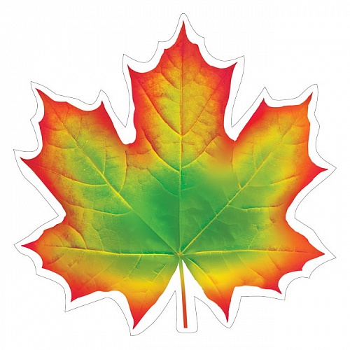 Украшение на скотче Кленовый лист красно-зеленый Мир поздравлений 079.285      