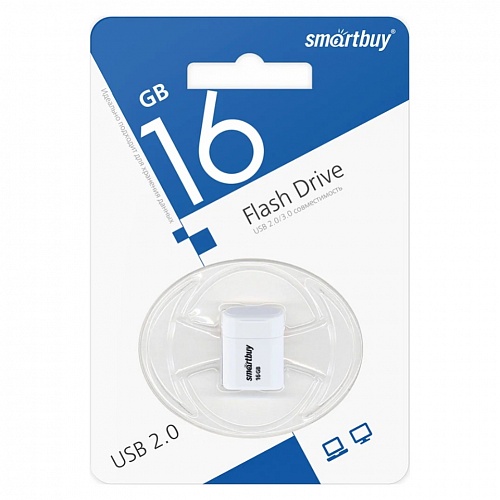 Флеш-диск  16ГБ Smartbuy LARA White, SB16GBLARA-W