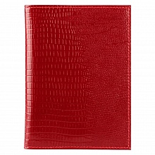 Обложка для паспорта из натуральной кожи красная Вектор Rizzo, ОП-104-3230