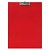 Доска с зажимом А3 ПВХ красный Канцбург, с металлическими углами 10Б31_к
