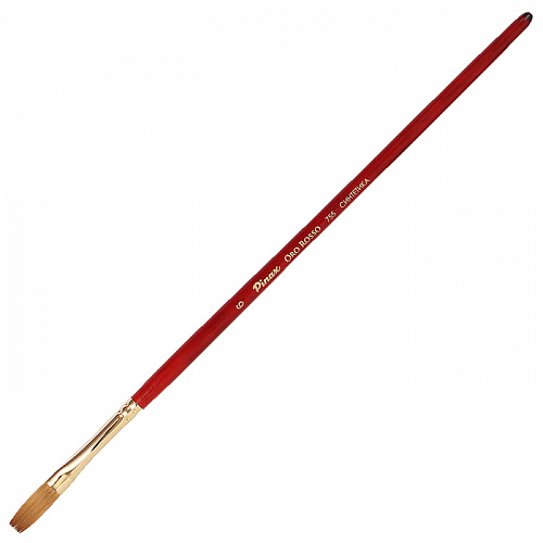 Кисть синтетика плоская № 6 удлиненная ручка Pinax Oro Rosso 755006
