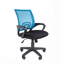 Кресло офисное Chairman 696 тканевое покрытие, спинка голубая сетка TW-34