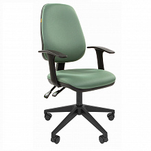 Кресло офисное Chairman 661 зеленое тканевое покрытие, спинка зеленая 15-128