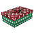 Коробка подарочная прямоугольная  25х19х8см Новогодние шапочки Винный и зеленый OMG 720661/4