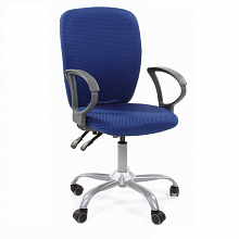 Кресло офисное Chairman 9801 синее тканевое покрытие, спинка синяя JP15-3