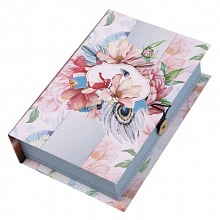 Коробка подарочная 18х12х5см Цветы и павлиньи перья Феникс-Презент, 42364
