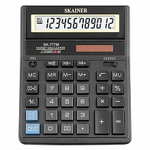 Калькулятор настольный 12 разрядов черный SKAINER SK-777M