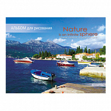 Альбом для рисования А4 40л Проф-Пресс Лодки и синяя вода 40-5234