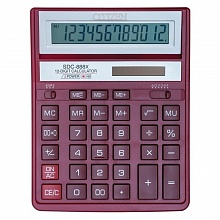 Калькулятор настольный 12 разрядов красный CITIZEN SDC-888XRD