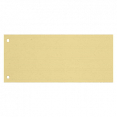 Разделитель картонный 10,5х24см 100л прямоугольный желтый с перфорацией Бланкиздат, 162427