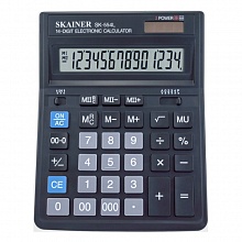 Калькулятор настольный 14 разрядов черный SKAINER SK-554L