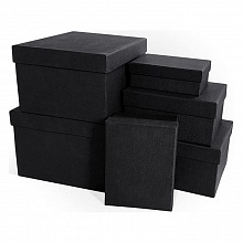 Коробка подарочная прямоугольная  23x19x13см черная Д10103П.264.2