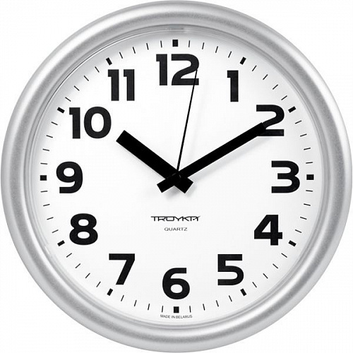 Часы настенные TROYKA серебристые 21270216
