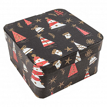 Коробка подарочная квадратная  17х17х9,5см Новый год OMG, 7303374/2109