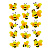 Наклейки Пчелки неон HERMA MAGIC 6038