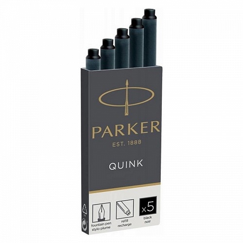 Капсулы для перьевых ручек черные набор 5шт. PARKER (цена за шт.) 1950382/S0116200