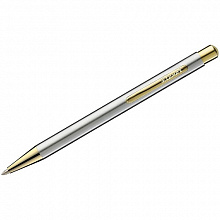 Ручка шариковая автоматическая LUXOR Nova синий 1мм золото/хром 8235