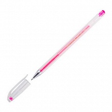 Ручка гелевая 0,7мм розовый стержень CROWN, HJR-500H