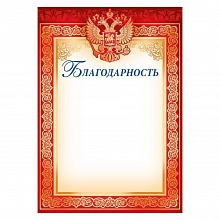 Благодарность с российской символикой Империя поздравлений 39.182.00