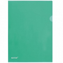 Папка-угол А4 пластик 0,20мм зеленый прозрачный PROFF Alpha, СН510А/20-TF-03