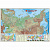 Карта России Физическая 157х107см масштаб 1:5,2м ламинированная ГЕОДОМ 4607177453415