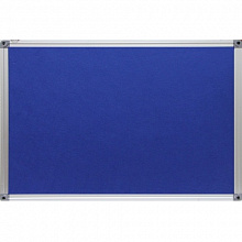 Доска пробковая  60х90см ткань синяя алюминиевая рама Папирус NF1016090