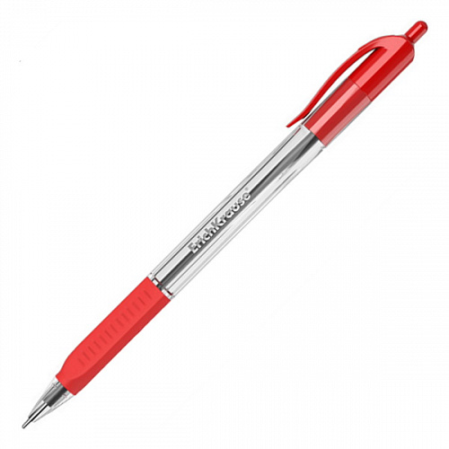 Ручка шариковая автоматическая 0,6мм красный стержень масляная основа U-29 Ultra Glide Erich Krause, 33570