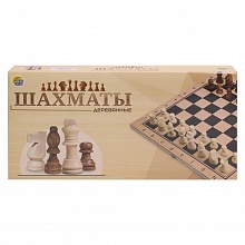 Шахматы деревянные 24х12х3см Рыжий кот, ИН-9460
