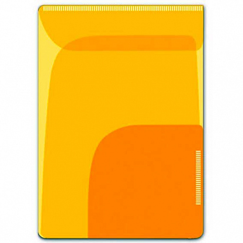 Папка-угол  85х120мм 2 отделения Желтый+Оранжевый липкий слой ФЕНИКС 46731